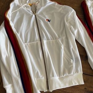 Aviator Nation White Velvet tracksuit XS